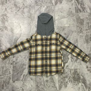 Boys Oshkosh Hooded Flannel, Size 10